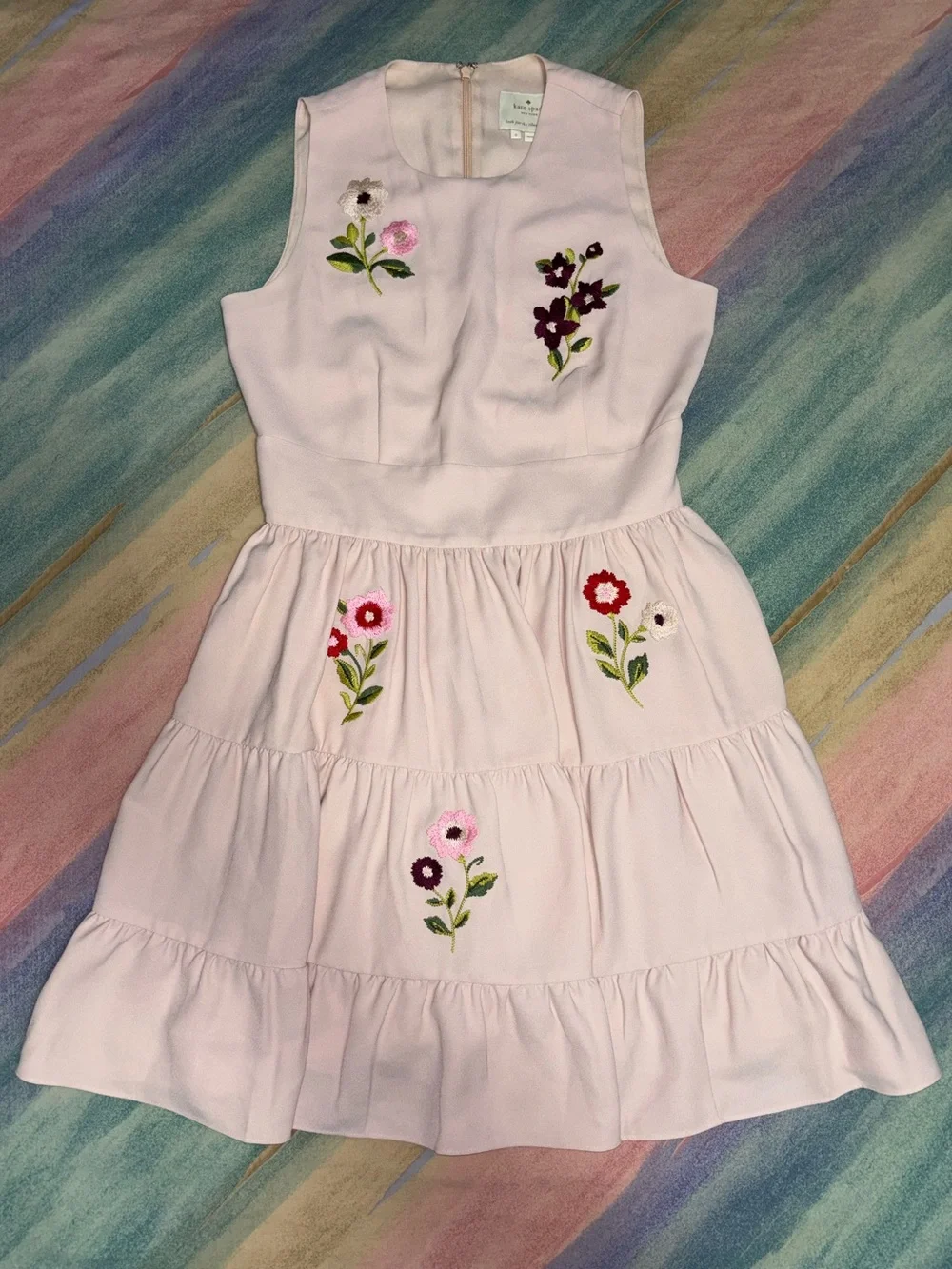Kate Spade Floral Embroidered Dress in Rose Dew size 6